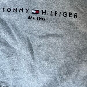 Tommy Hilfiger Classic Logo Hoodie - Heather Grey - Size XL